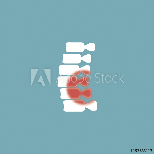 500x500 Vertebrae Pain Illness Concept Vector Illustration