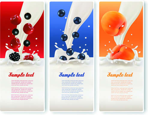 Fruits With Milk Vertical Banner Vector Set Free Vector In Adobe 493x384 Fruits With Milk Vertical Banner Vector Set Free Vector In Adobe
