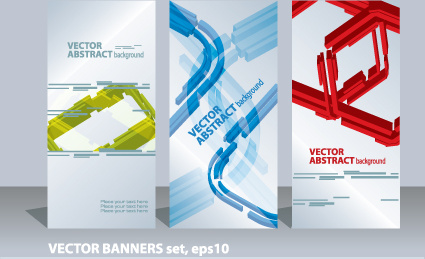 Set Of Abstract Info Vertical Banner Vector Free Vector 425x259 Set Of Abstract Info Vertical Banner Vector Free Vector