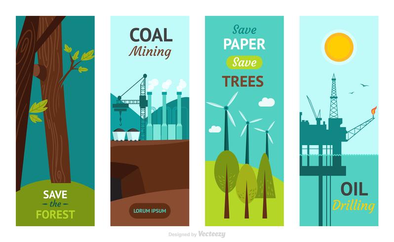 798x490 Natural Resources Flat Vertical Vector Banners