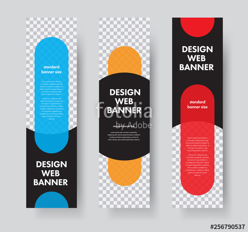 500x467 Set Of Vector Vertical Web Banners With With Place For Photo