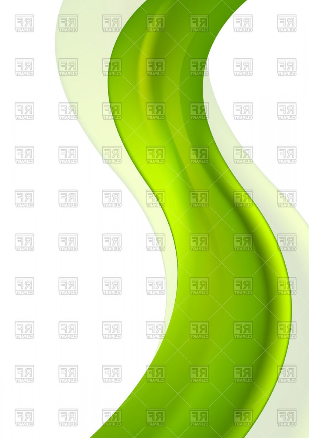 1017x1440 Vertical Green Waves Bright Design Vector Clipart Soidergi