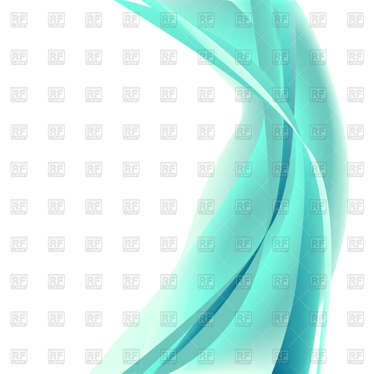 1200x1200 Vertical Isolated Turquoise Wave On A White Background Vector