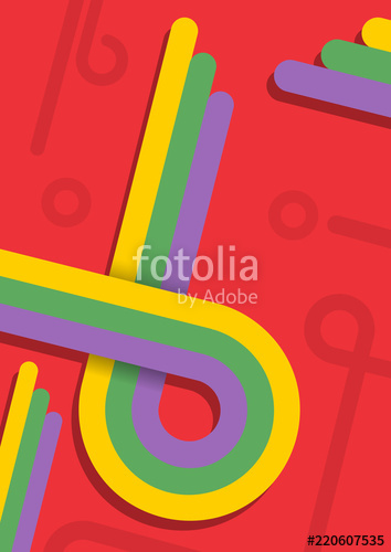 354x500 Abstract Background In Retro Style With Concentric Circles