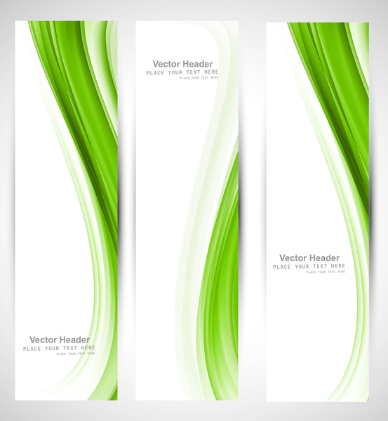 553x600 Abstract Vertical Header Green Wave Vector Design Free Vector