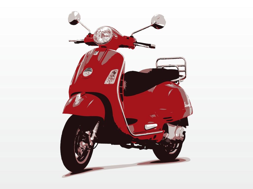 1024x765 Vespa Scooter Vector Vector Art Graphics