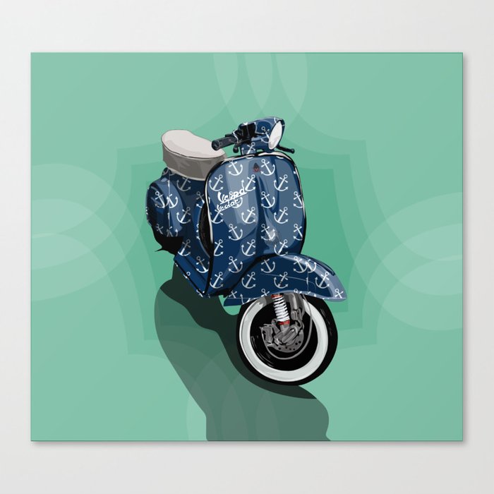 700x700 Vespa Vector Sailor Canvas Print