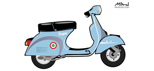 594x274 Free Vector Scooter Illustration Vectorcharacters Fonts