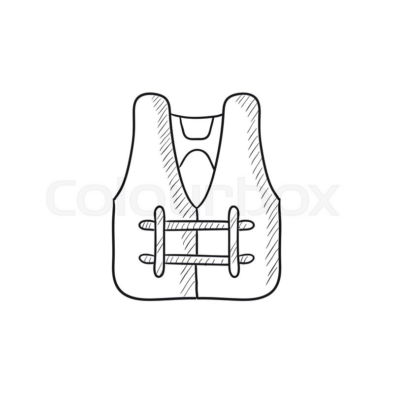 800x800 Life Vest Vector Sketch Icon Isolated Stock Vector Colourbox