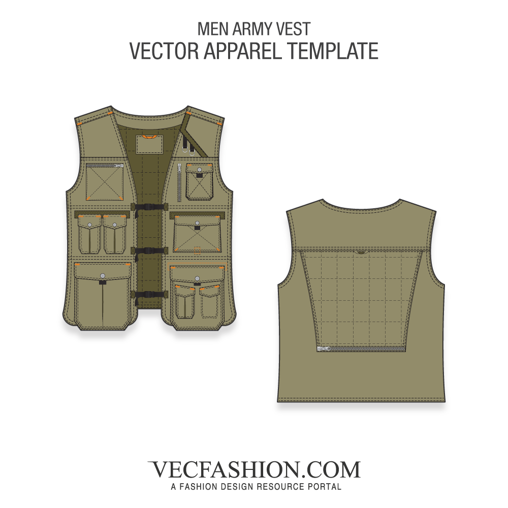 1000x1000 Men Army Vest Fashion Flat