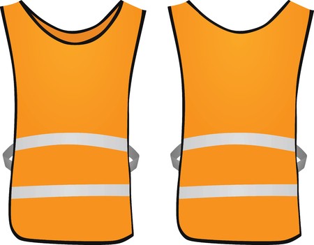 450x351 Orange Safety Vest Vector Illustration Royalty Free Vector Graphics