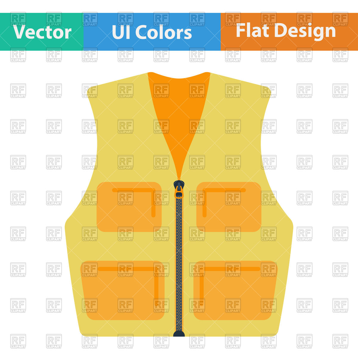 1200x1200 Flat Design Icon Of Hunter Vest Vector Image Of Objects Angelp