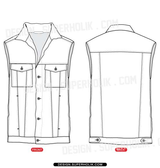 Denim Vest Vector Template Fashion Vector Templates Fashion 551x580 Denim Vest Vector Template Fashion Vector Templates Fashion