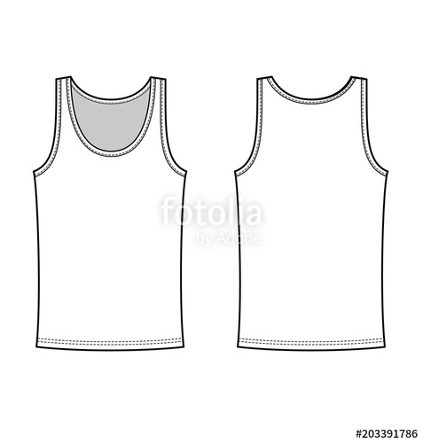 Tank Top Fashion Vector Illustration Flat Sketches Template Stock 477x500 Tank Top Fashion Vector Illustration Flat Sketches Template Stock