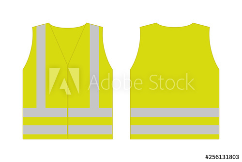 Yellow Reflective Safety Vest For People,front And Back View 500x334 Yellow Reflective Safety Vest For People,front And Back View
