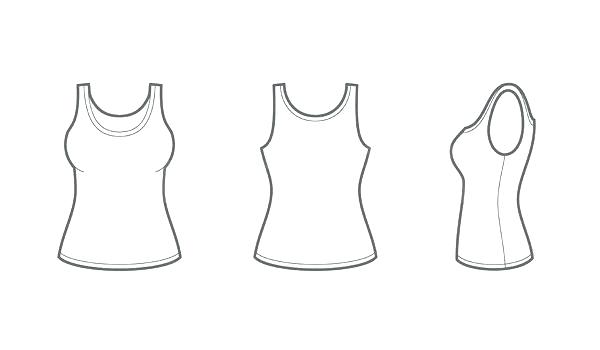 Tank Top Template Vector 600x350 Tank Top Template Vector