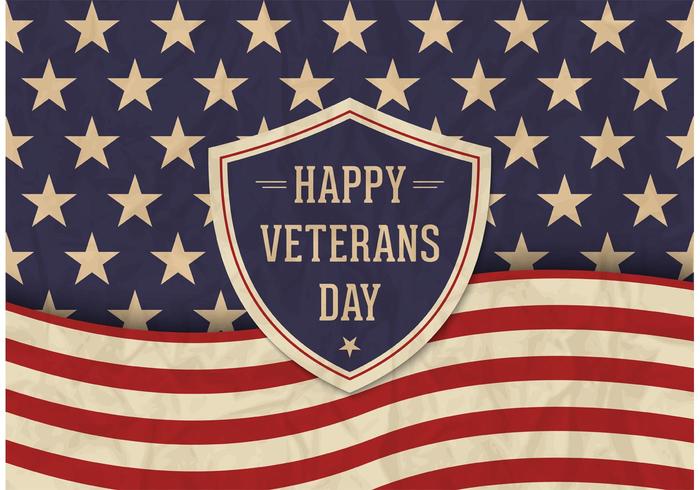 Free Veterans Day Vector Retro Poster 700x490 Free Veterans Day Vector Retro Poster