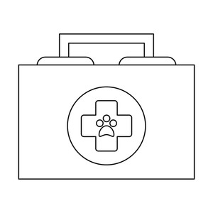 300x300 Veterinary First Aids Suitcase Symbol Vector Illustration Graphic