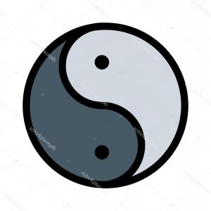 300x300 Yin Yang Symbol Cat Dog Vector Logo Design Veterinary Practice