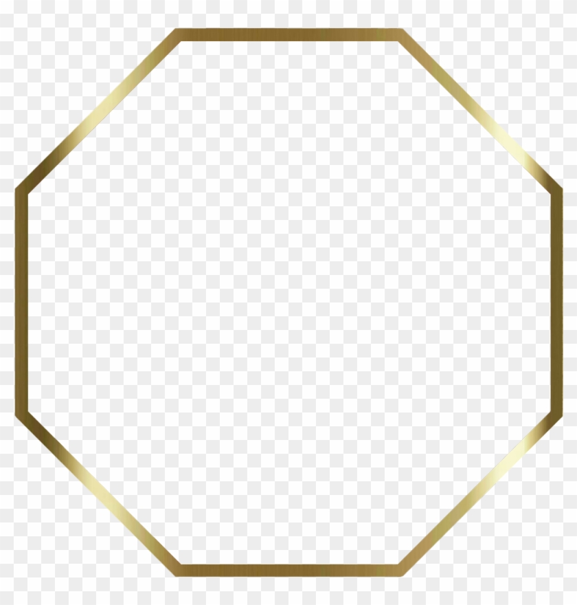 840x880 Octagon Gold Golden Ouro Dourado Vetor Vector, Hd Png