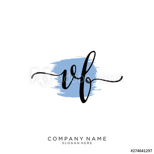 Vf Initial Handwriting Logo Vector 500x500 Vf Initial Handwriting Logo Vector