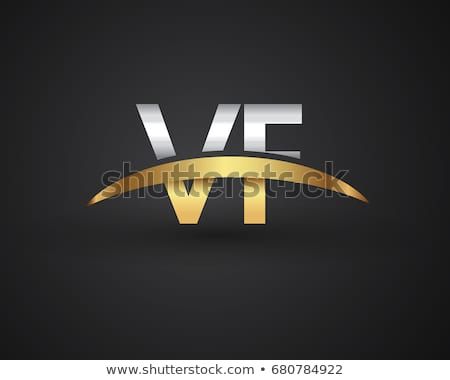 Vf Initial Logo Company Name Colored Gold And Silver Swoosh Design 450x380 Vf Initial Logo Company Name Colored Gold And Silver Swoosh Design