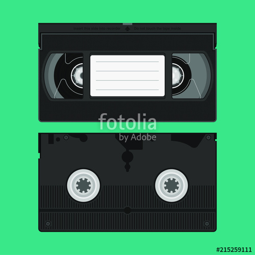 High Detailed Vhs Video Tape Cassette Flat Illustration Stock 500x500 High Detailed Vhs Video Tape Cassette Flat Illustration Stock