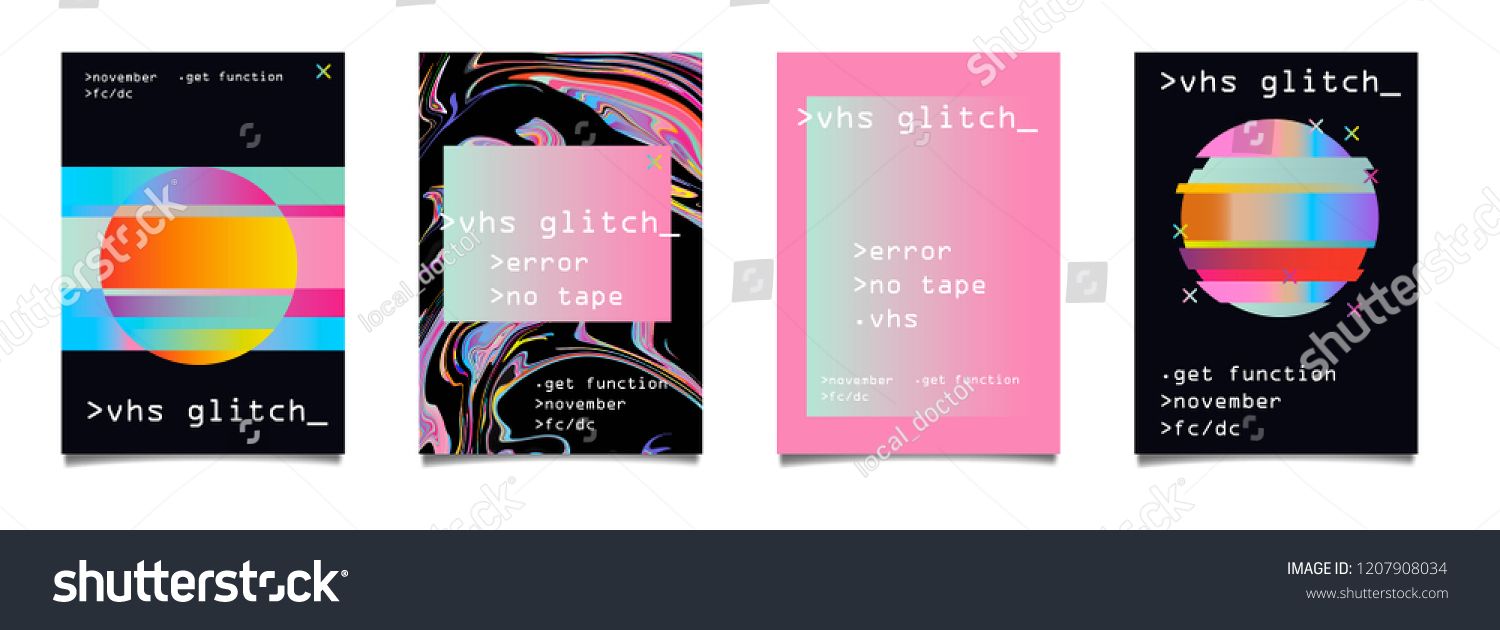 Vector Colorful Synthwave Poster Set Circle And Square Shapes 1500x630 Vector Colorful Synthwave Poster Set Circle And Square Shapes