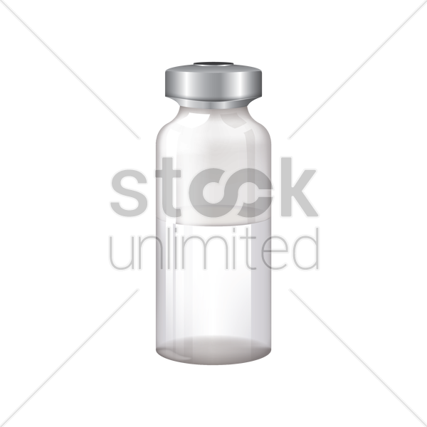 600x600 Medical Vial Vector Image