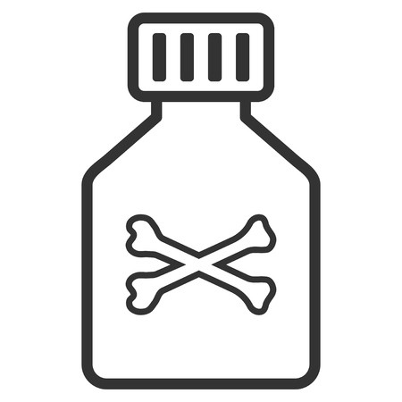 450x450 Poison Vial Vector Pictogram Style Is Flat Graphic Gray Symbol