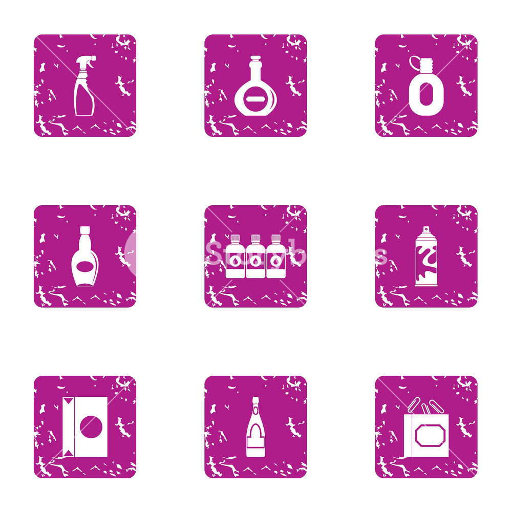 1000x1000 Vial Icons Set Grunge Set Of Vial Vector Icons For Web Isolated