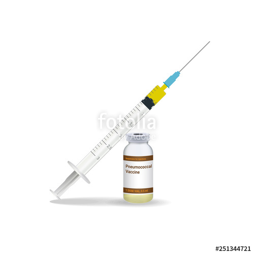 500x500 Immunization, Pneumococcal Vaccine Syringe With Yellow Vaccine