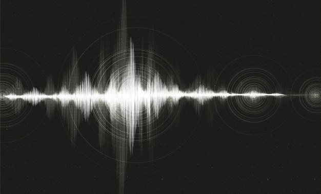 626x379 Hi Tech Digital Sound Wave With Circle Vibration Vector Premium