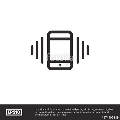 500x500 Phone Vibration Vector Icon Stock Image And Royalty Free Vector