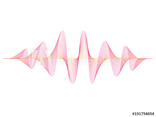 500x375 Colorful Vector Design Illustration Of Dynamic Sound Wave, Radio