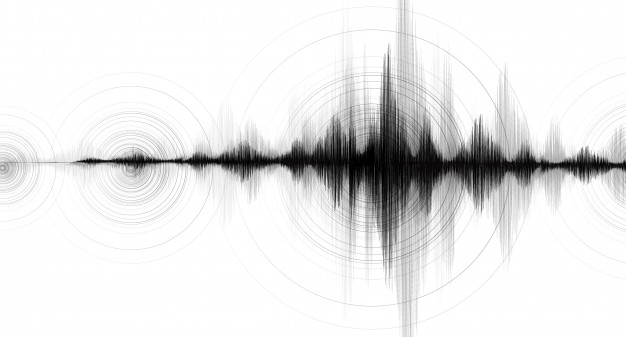 626x337 Earthquake Wave With Circle Vibration Vector Premium Download