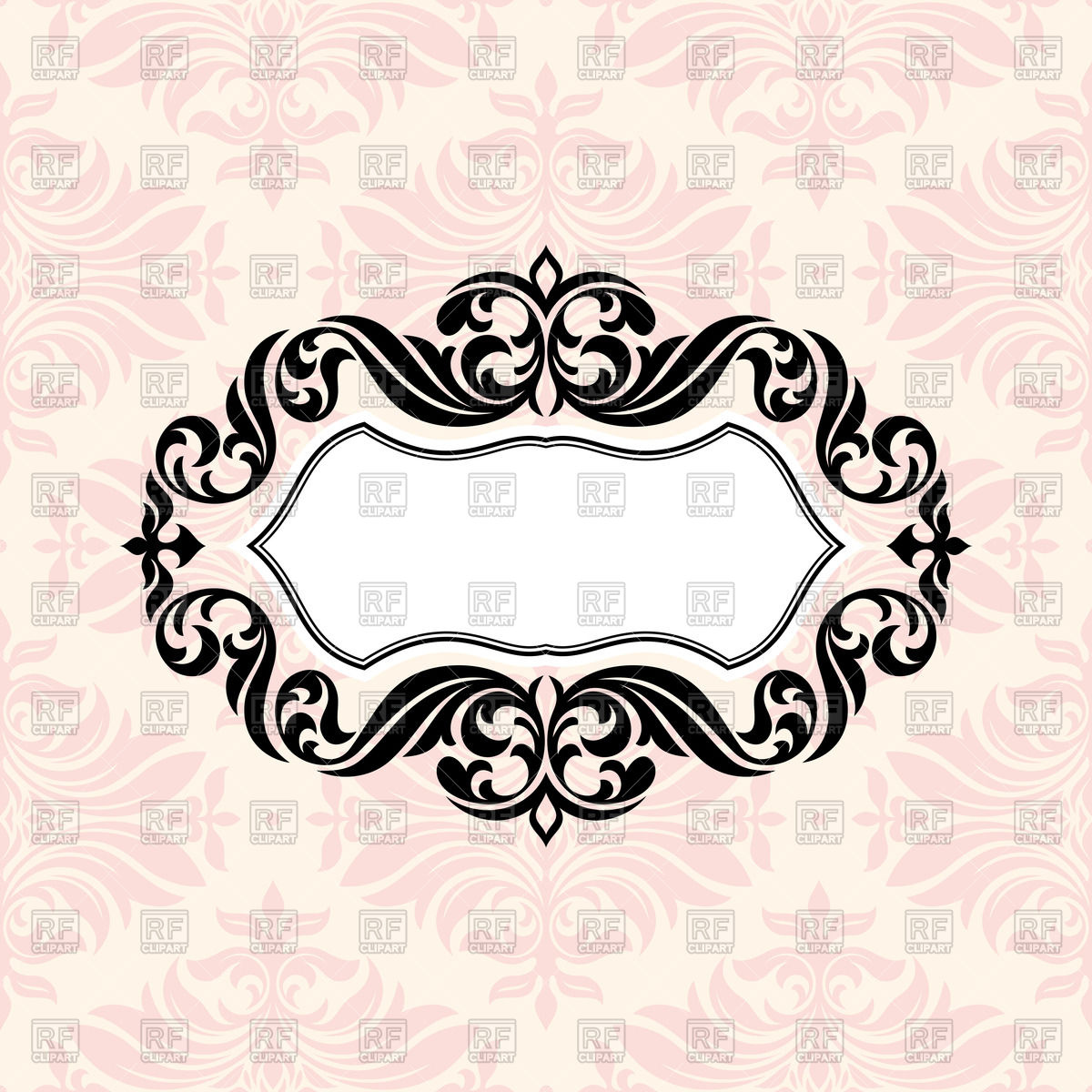 Elegant Vintage Frame On Pink Victorian Background Vector Image 1200x1200 Elegant Vintage Frame On Pink Victorian Background Vector Image