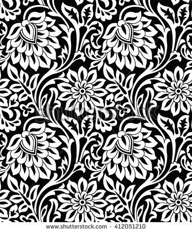Seamless Victorian Background Pattern 389x470 Seamless Victorian Background Pattern