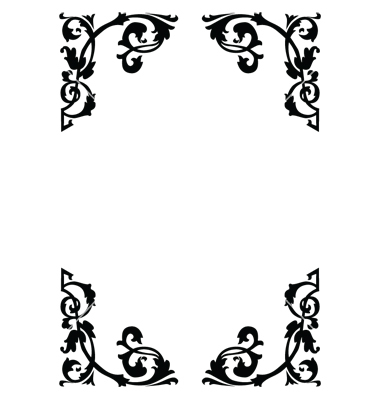 Victorian Border Vector Images 380x400 Victorian Border Vector Images