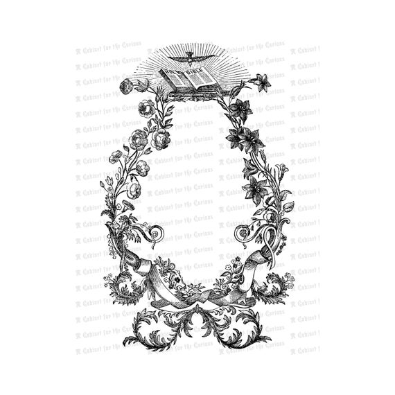 Vintage Victorian Christian Floral Border Vector Clipart Etsy 570x570 Vintage Victorian Christian Floral Border Vector Clipart Etsy