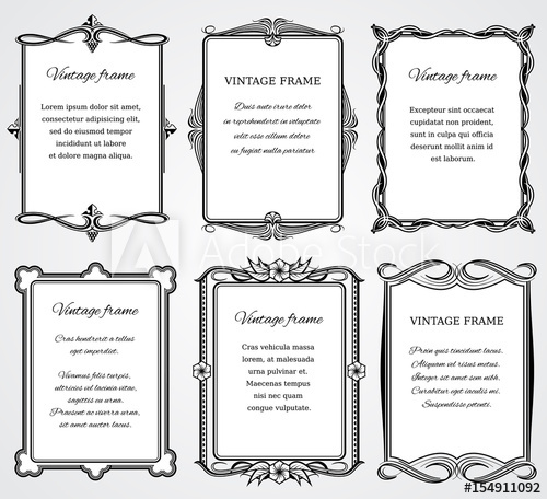 Vintage Victorian Border Frames Vector Set For Certificate 500x456 Vintage Victorian Border Frames Vector Set For Certificate