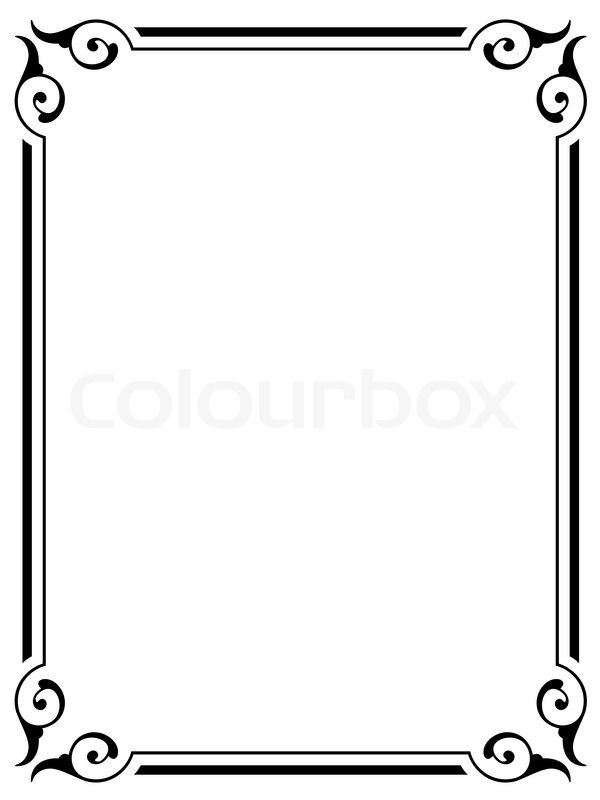 Simple Victorian Border 600x800 Simple Victorian Border