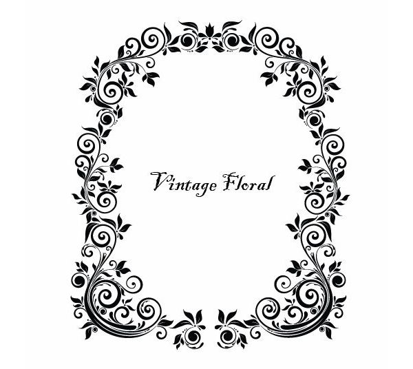 Victorian Flower Silhouette Free, Vintage Vector Graphics 600x536 Victorian Flower Silhouette Free, Vintage Vector Graphics