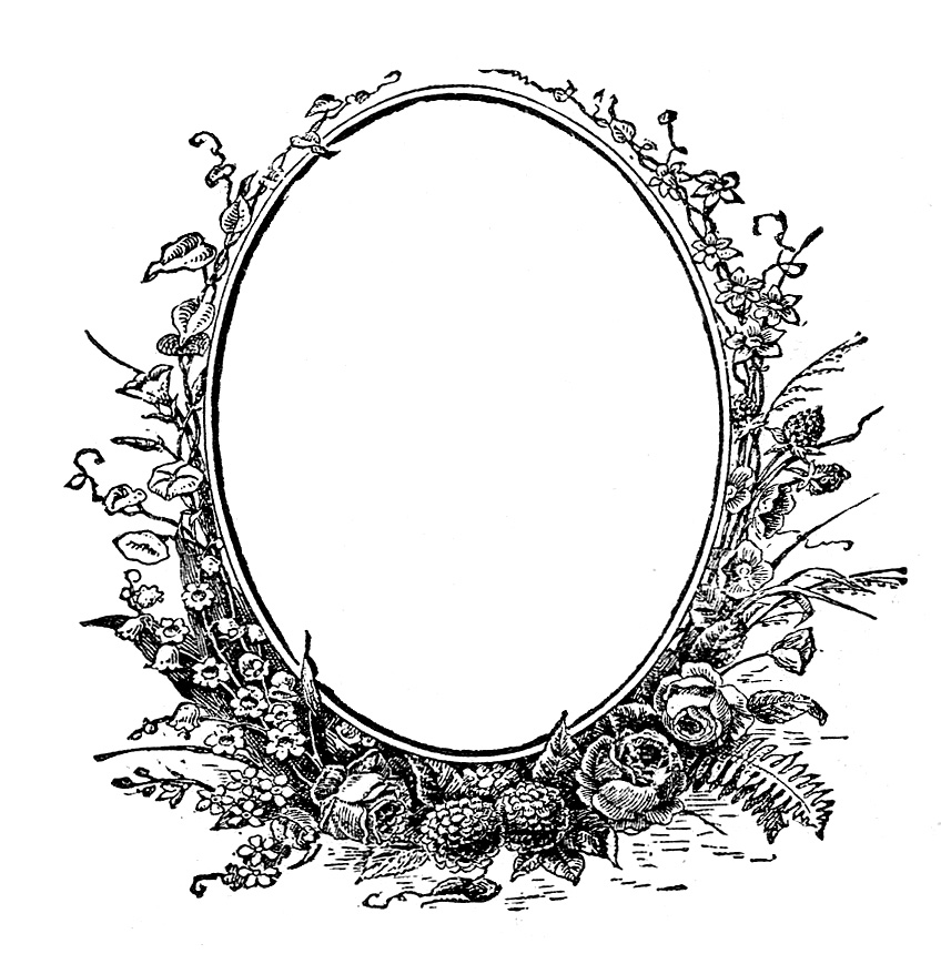 Antique Oval Frame Border Vector Victorian Oval Frame Clipart 848x860 Antique Oval Frame Border Vector Victorian Oval Frame Clipart