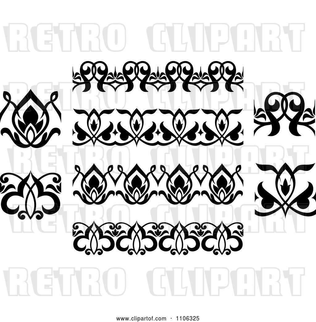 1024x1044 Vector Clip Art Of Retro Victorian Floral Borders And Design