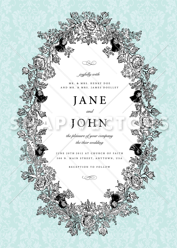 571x800 Vector Clipart Illustration Of A Victorian Flower Frame