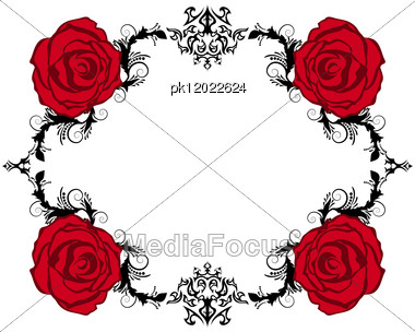 380x304 Abstract Floral Vector Frame Backgrounds In Victorian Style