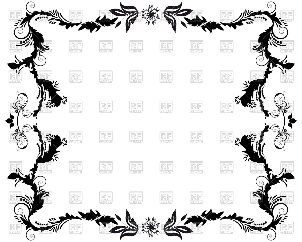 1200x960 Vintage Floral Frame In Victorian Style Vector Image Of Borders