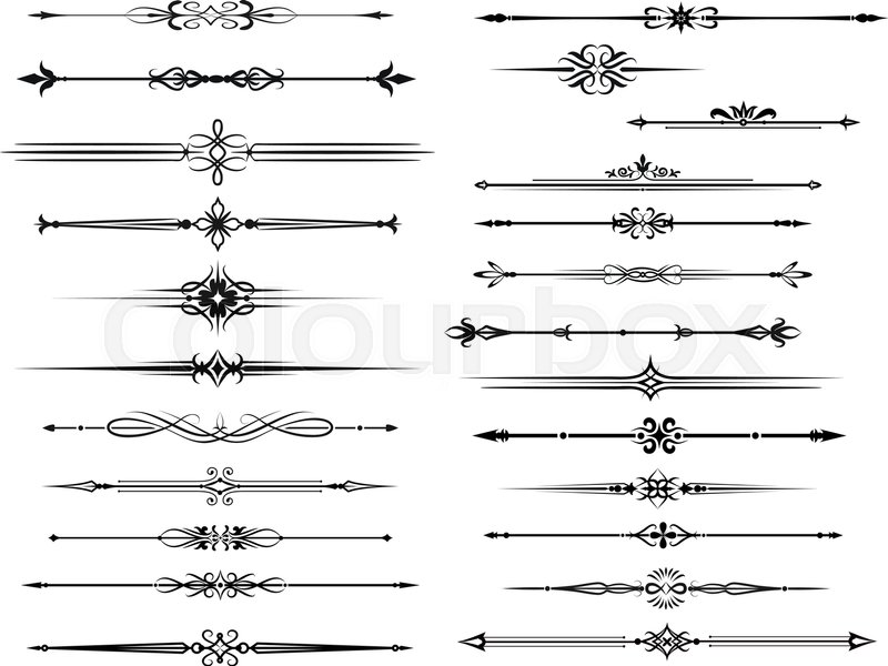 Border And Divider Set Vintage Stock Vector Colourbox 800x600 Border And Divider Set Vintage Stock Vector Colourbox