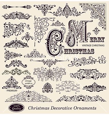Elegant Victorian Letterhead Flourishes Vector 380x400 Elegant Victorian Letterhead Flourishes Vector